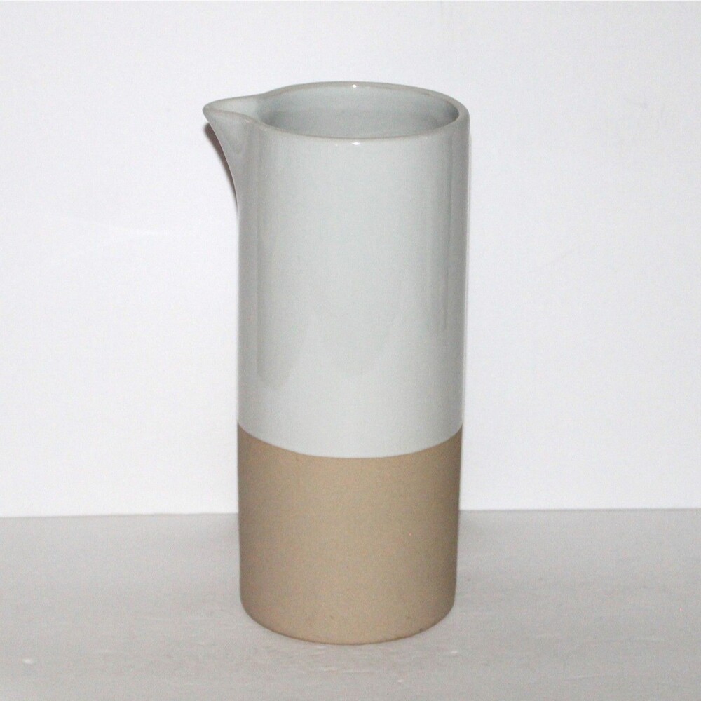Mark & Graham Dipped Water Pitcher Vase white modern classic 9.25"